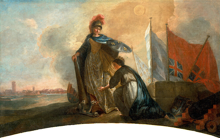 Jean Baptiste DESCAMPS - La Ville de Dunkerque livrée à l'Angleterre par la France,  après la bataille des Dunes, en 1658 - 1756-1758