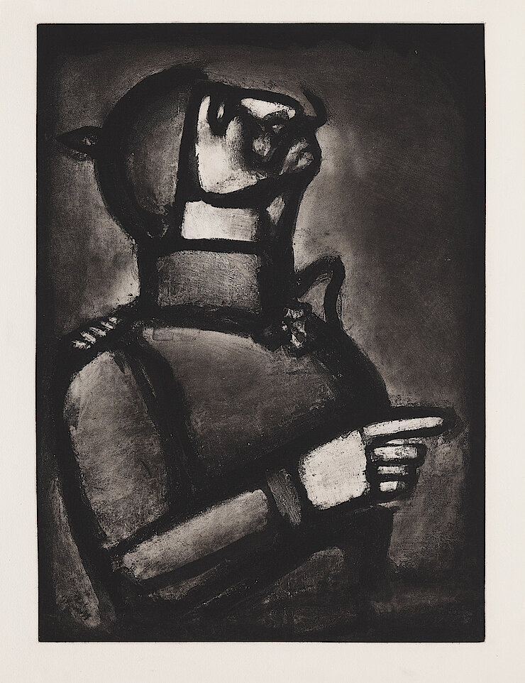 Georges Rouault, Plus le Cœur est noble moins le col est roide, élément de l’ensemble Miserere, 1922