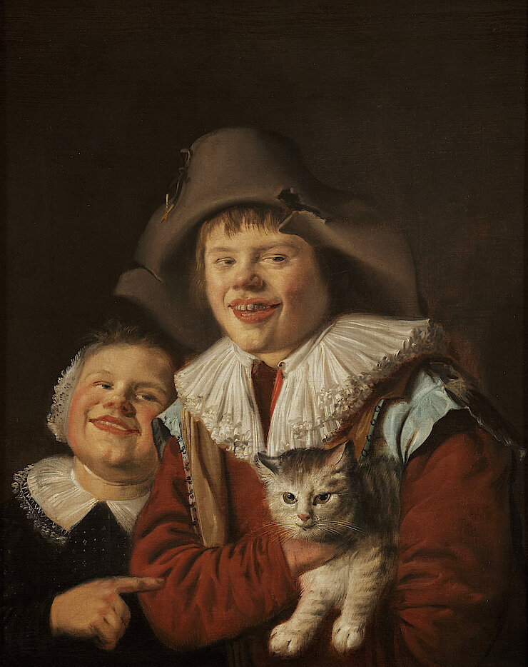 Jan Miense Molenaer -Enfants au chat -  XVIIe siècle.