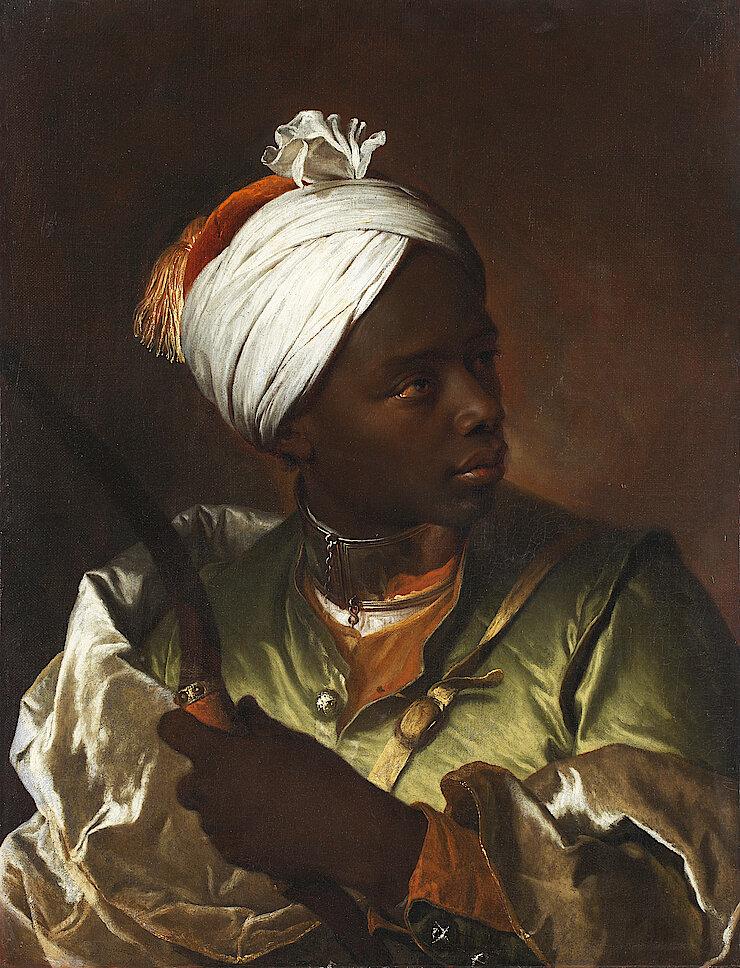  Hyacinthe RIGAUD - Jeune serviteur noir tenant un arc - Vers 1697