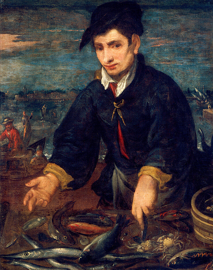 Bernhardt KEIL - Marchand de poissons - XVIIe siècle